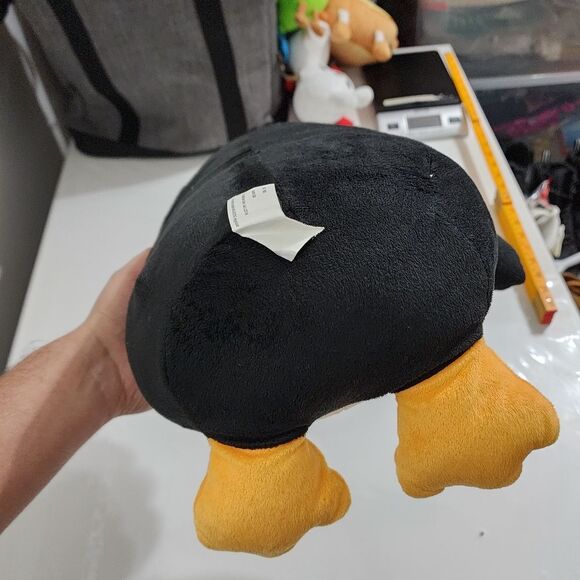 Large Penguin Listening to Music on Blue Headphones & iPod Plush Stuffed Animal - Picture 13 of 15